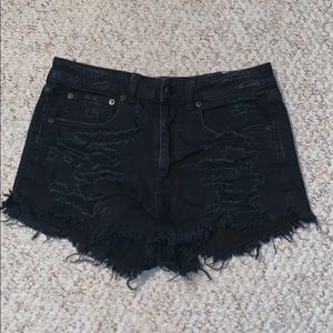 American Eagle Black Denim Shorts